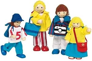 GoKi Drewniane elastyczne laleczki wakacje rodzina