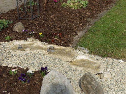 Wasserkaskaden Wasserfallset Eder mit Quelle Pumpe und Schlauch, Beige/Braun, a` 53 x 40 x 8 cm/ 5-teilig - 3