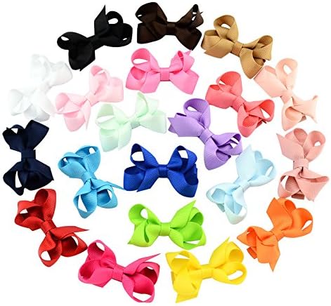 20 colors 6 cm Bow Style Polyester Children's Hair Accessories Hair Clip