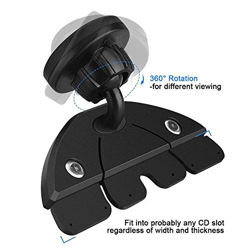 iVoler Porta Cellulare Auto per CD Slot-Porta Cellulare Magnetico Universale da Auto per CD Slot, Supporto Auto Smartphone **360 Gradi di Rotazione** per iPhone X / 8 / 8 Plus / 7 / 7 Plus / 6(s) / 6(s) Plus / SE / 5s / 5, Samsung Galaxy S9 / S9+ / S8 / S8+ / S7 / S7 Edge / S6 / S5 / J5 / A5, Asus Zenfone 3 / 4, Huawei, Google Nexus, LG, Nokia, Blackberry, Xiaomi, Lenovo, HTC, ecc.