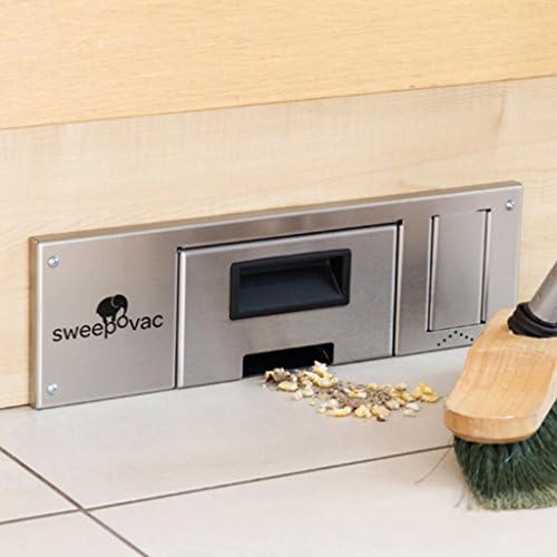 Sweepovac STAINLESS STEEL kitchen vacuum for plinths. Kick switch start and stop