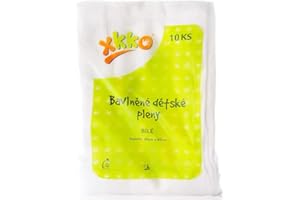 XKKO - Classic Musselintücher (Baumwollwindeln) - 80x80 / Weiss (10 Stück)