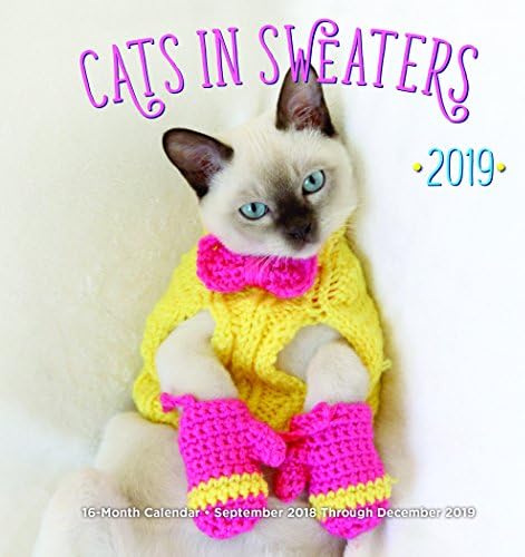 Cats In Sweaters Mini 2019: 16-Month Calendar - September 2018 through December 2019 (Calendars 2019)