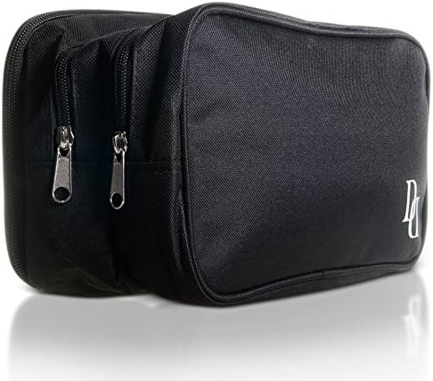 Divinio Wash Bag, Toiletry Bag and Travel Organiser - Waterproof Portable Gym Shaving Grooming Cosmetic Nylon Kit Pouch with multiple compartments and holders, large capacity