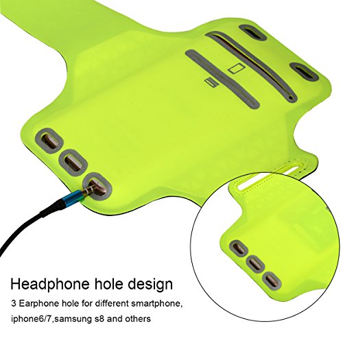 Haissky deporte running Brazalete Armband  a prueba de sudor brazalete para iPhone 7 6 6s 5 5s 5c Samsung Galaxy S5 S6 con ID tarjeta de Cr  dito Dinero Soporte  para 4 7 -5 2  tel  fono