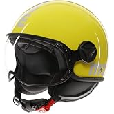 MOMODESIGN Fgtr Classic Motosiklet Kaskı A&ccedil;ık Kask Candy Yellow White S