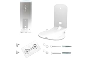 EMAQUIN Support mural pour Sonos Roam/Sonos Roam SL (métal robuste, finition peinture durable, facile à installer sur le mur, compatible avec Sonos Roam/Sonos Roam SL, blanc)