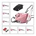 CoastaCloud Brand New 18000-30000RPM Pink Professional Nails Salon Manicure Electric Nail Drill File Machine Kits with Pedal