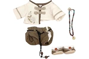 niannyyhouse Vestiti per bambole di peluche, 20 cm, cappotto, pantaloni, abiti, scarpe, accessori, Hanfu, 20,3 cm