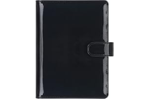 ‎SKYCASE Skycase Ringbuchhülle A5,Binder 6 Löcher,Ringbuch DIN A5 Notizbuch,Ring Binder Planner PU Leder,Budget Binder Ringbuchordner,Ringbuchordner Ordner Loseblatt Notebook Cover für Schulen Büros,Schwarz
