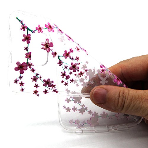 S6 Hülle , Cozy Hut TPU Case Silikon Hülle für Samsung Galaxy S6 Kratzfeste Plating TPU Handyhülle Schale Etui Protective Case Hülle Gummi Bumper Cover Schutz Schale Siliconcase Silikon Tasche Schutzhülle für Samsung Galaxy S6 – Plum Blume - 4