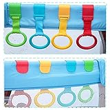 ❤ Material: los anillos de la cama de bebé están hechos de plástico de alta calidad, protección ambiental, no son tóxicos ni tienen olor, suave y confortable.La cuerda es duradera, no se rompa.