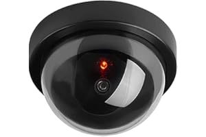 ELEAR nero fake dummy camera Videocamere finte macchina fotografica di sicurezza CCTV sorveglianza interna esterna IR LED lampeggiante luce rossa impermeabile