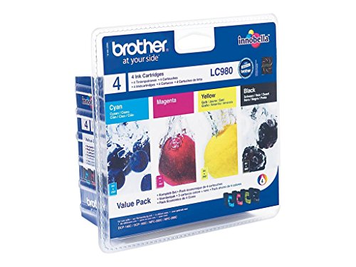 Brother LC980  Cartucho de tinta  260 p  ginas impresas  paquete m  ltiple