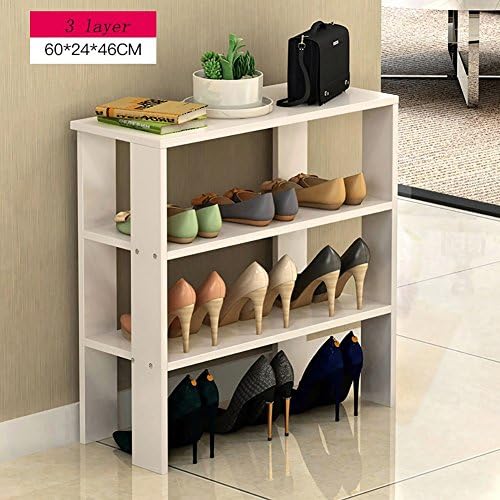 Shoes rack Hall Bedroom Entryway 3 Layer White Storage Racks