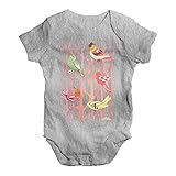 TWISTED ENVY Baby Jungen (0-24 Monate) Body Gr. 12-18 Monate, Grau Meliert