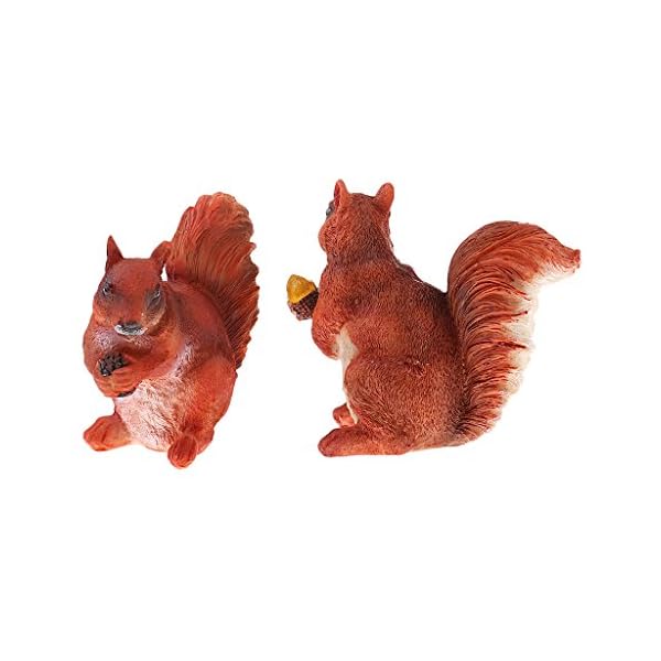 PETSOLA Ornamento di Scoiattolo Statua in Miniatura di Resina Animale da Giardino di PETSOLA PETSOLA Ornamento di Scoiattolo Statua in Miniatura di Resina Animale da Giardino di
