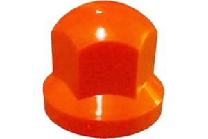 ‎KRAM-TRUCK KRAM-TRUCK 100x Radmutterkappen kurz Kunststoff für LKW und Anhänger Schlüsselweite 33 mm sehr langlebig kratzfest für MAN DAF Scania Mercedes LKW Anhänger orange