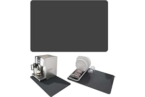 PACUM Alfombrilla Escurreplatos de Café 40 x 30cm Súper Absorbente Alfombrilla Secado de Platos Estera Fregadero Secado Rápido Almohadilla Alfombrilla Fregadero Cocina，para Cocina, Cafetera, Gris Oscuro