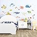 Produktbild Decowall DW-1611S Abenteuer auf See Meerestiere Tiere Wandtattoo Wandsticker Wandaufkleber Wanddeko für Wohnzimmer Schlafzimmer Kinderzimmer (Englische Ver.)