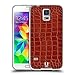 Price comparison product image Head Case Designs Maroon Crocodile Skin Pattern Soft Gel Case for Samsung Galaxy S5 / S5 Neo