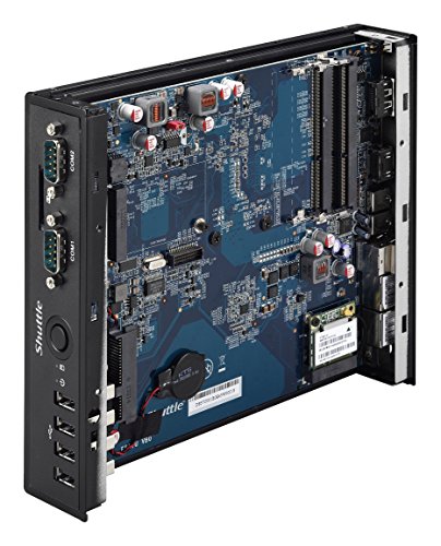 SHUTTLE Barebone XPC slim DS57U Intel i5-5200U HDMI DP 6.4cm Schacht HDD/SSD 2XUSB-3.0 4XUSB-2.0 2XCOM passive Kuehlung schwarz - 6