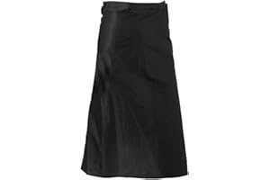 HONSEADEK Jupe de pluie ultra légère en nylon 15D, demi-poncho, kilt de pluie en nylon imperméable ultraléger, coupe-vent, avec pochette de rangement, pour équitation, camping, randonnée (noir)