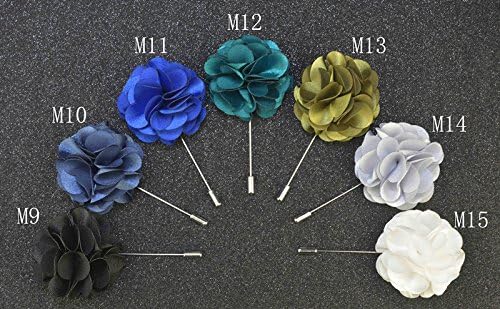 FlowerKui Men's Suit Boutonniere Pin Flower Brooch