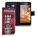 Produktbild kwmobile Wallet Case Kunstlederhülle für Microsoft Lumia 550 - Cover Flip Tasche in London Telefon Design mit Kartenfach und Ständerfunktion in Rot Schwarz Weiß
