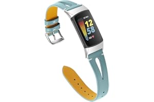 Chofit Cinturino di ricambio compatibile con Fitbit Charge 5, cinturino sottile in pelle cava per donne e ragazze per tracker attività Charge 5