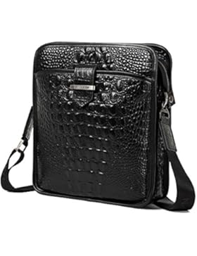 YAAGLE Crocodile Linie erste Schicht aus Leder Herren Schultertasche Kuriertasche erstklassig Business Taschen...