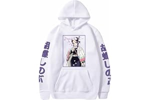 WINKEEY Sudadera con Capucha para Parejas Anime Hoodie Nezuko Sudadera de Talla Grande Sudadera con Pelo para Mujeres Hombres