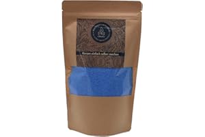 ‎MEINDEKOARTIKEL KERZENSAND Wachsgranulat 400g inkl. 3 Docht - Palmwachs Kerzengranulat - universal einsetzbar - kreativ - vielseitig - dekorativ - Farbe: Hellblau