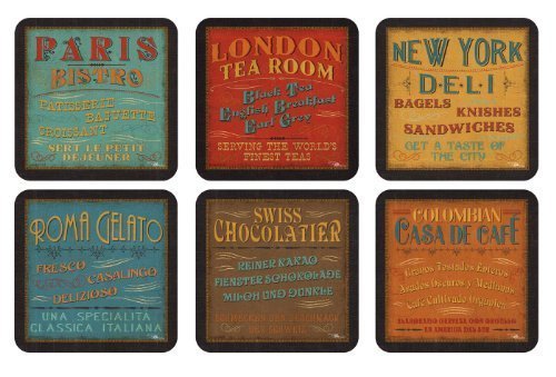 Pimpernel Lunchtime Coasters - Set of 6 by Pimpernel-Portmeirion