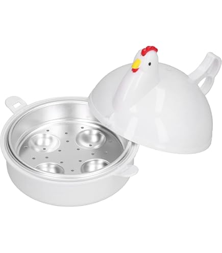Microwave Egg Cooker, 4 Eggs Capacity Microwave Egg Boiler Steamer For Hard Boiled