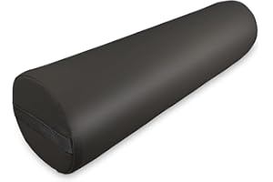 ZEN MASSAGE WARE ZEN - cilindro per lettini terapeutici & massaggio 60x15x15cm - Rotolo di posizionamento per ginocchia, caviglie e collo - Rullo con in similpelle PU - Accessori per massaggi (nero)