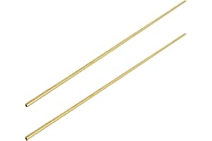 Aopin Brass Round Tube Copper Pipe ID 2mm / 2/25" x OD 3mm / 3/25" Hollow Copper Tubing - 300mm / 1 Ft / 12 in Length for Refrigerator Capillary Tubing, Cooling Systems, Wind Chimes 2 Pcs