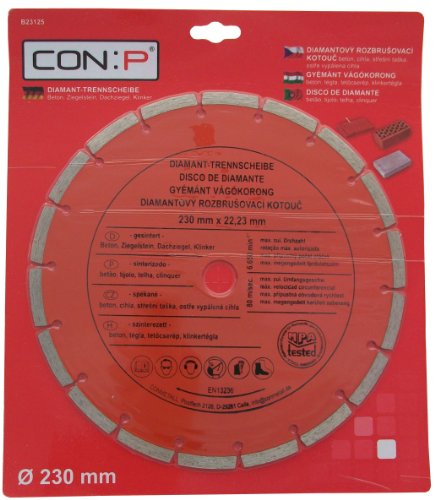 CON:P B23125 Diamant-Trennscheibe Beton, segmentiert, 230 mm - 2