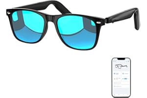 GetD Bluetooth Glasses,Open-Ear Smart Glasses,Large Polarized Sunglasses,Bluetooth5.4 Audio Glasses,anti-sound leakage, call noise reduction,UV Protection Lens Unisex design