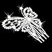 Butterfly Pattern Rhinestone Hair Comb Slide Clip Bridal Wedding Hair Accessory