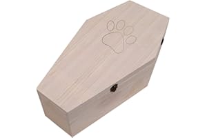 PrimoLiving ataud de Madera Acabado Natural - tamaño XXL para Mascotas Grandes - ataud para Mascotas con Cierre metalico Fijo - ataud Hecho de Madera