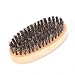 B-Comrade(TM) Beard Bristle Brush, Wooden Military Boar Bristle Brush