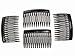 Produktbild 4 Pack 7cm Black Hair Side Combs Slides Grips by Glitz4Girlz