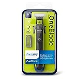 Philips QP2520/25 OneBlade with 3x stubble combs in Lime Green and Charcoal Grey