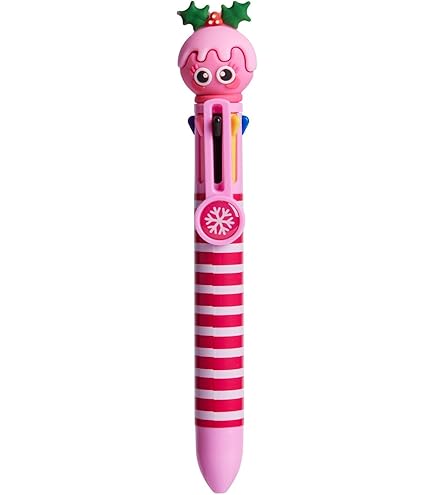 Lot De 7 Stylos à Bille De Noël - Designs Festifs, Phosphorescents - Pour L'école, Le Bureau, Les Cadeaux - Écriture Fluide