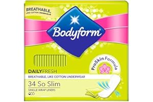 BRAND BODYFORM Bodyform So Slim Individually Wrapped And Folded Panty Liners 34 Pack