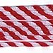 Produktbild Chenille Stiele - 8 mm - rot/weiß Twist - 12 Stück