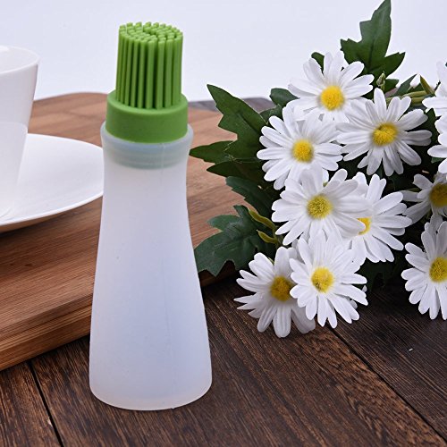 Idvor Öl-Flasche mit Pinsel für Barbecue Kochen Backen Pfannkuchen Grill Werkzeuge Ölsprays Flaschenbürste, SqueezePinsel, Ölpinsel, Küchenzubehör Flaschenbürste Silikonöl Flasche mit Pinsel für Grillen Kochen Backen BBQ Werkzeuge Ölpinsel - 6