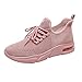 Produktbild Saihui Sneakers Damen Netz Gym Atmungsaktiv Schuhe Strick Laufschuhe Trainer Sneake Sportschuhe Rutschfeste Straßenlaufschuhe (EU:38, Rosa)