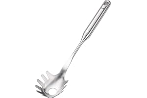 Fissler Essential/Spaghetti in acciaio inox (34 cm), grande cucchiaio per pasta, mestolo per pasta con occhiello per appenderla, lavabile in lavastoviglie